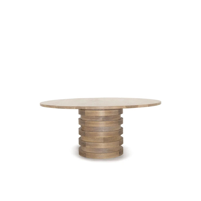 Alt Round dining table, Show in Natural Finish | Muskoka Living Collection