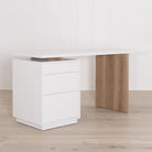 Aria desk, Shown in wire brushed white and natural oak | Muskoka Living Collection