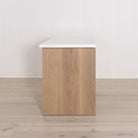 Aria desk, Shown in wire brushed white and natural oak | Muskoka Living Collection