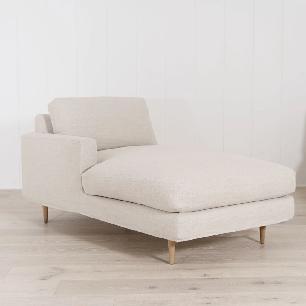 Avilia Chaise, Slipcovered in Belgian Oatmeal  | Muskoka Living Collection