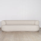 Atwater sofa, Muskoka Living Collection - Belgian Oatmeal, oak finished in Alpaca White Smoke. 