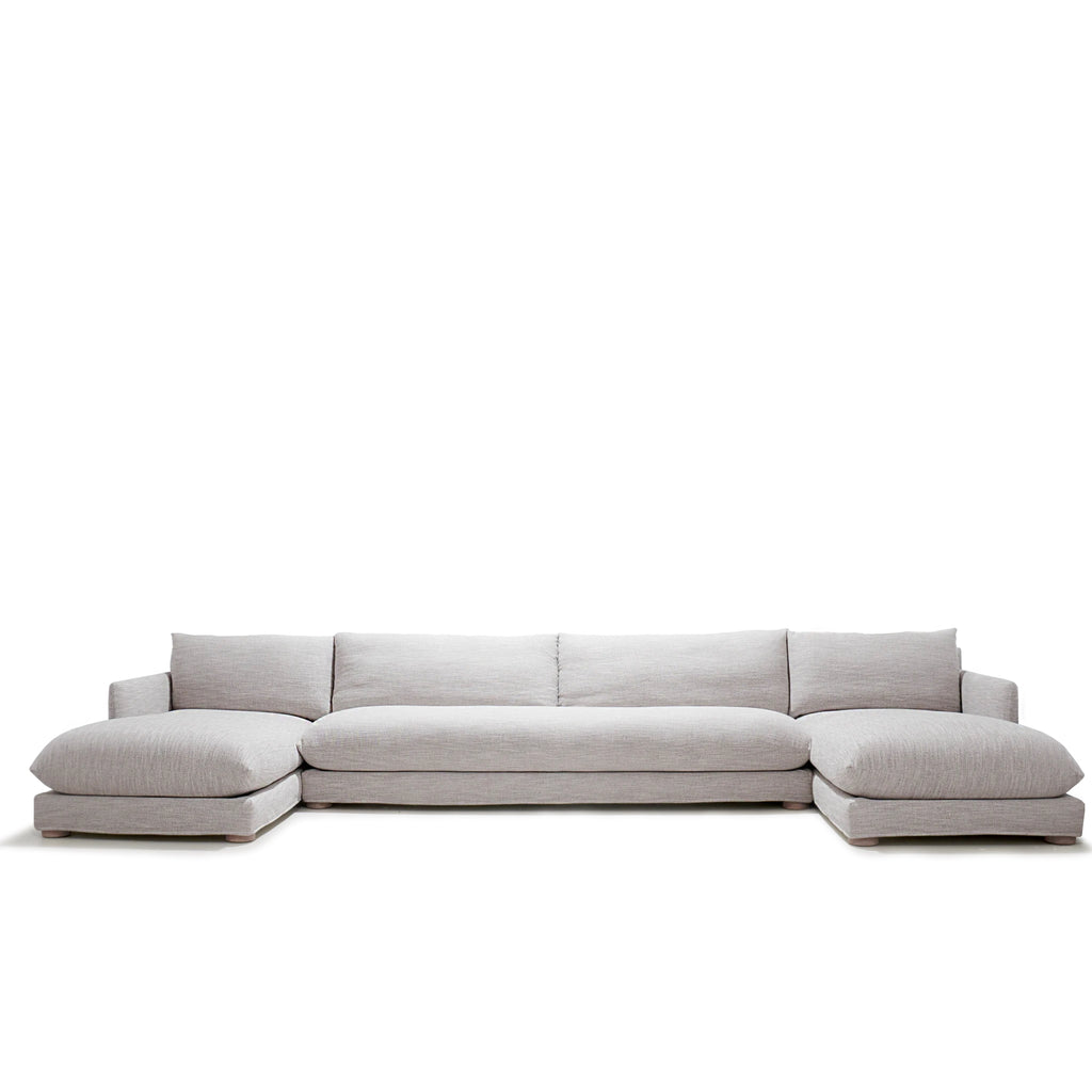 Birch Sectional, Muskoka Living Collection - Shown in slipcovered Belgian Mulberry