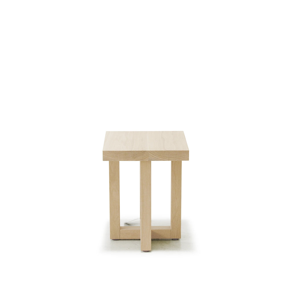 Intersect side table, shown in small with Natural finish | Muskoka Living Collection
