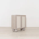 Melo Console, Muskoka Living Collection - Shown in Nordic White / Smoke finish with Gaspar painted cane.