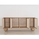 Melo Media Console, Muskoka Living Collection - Shown in Natural finish with natural Cane.