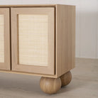 Melo Media Console, Muskoka Living Collection - Shown in Natural finish with natural Cane.