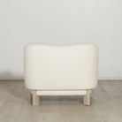 Curved Palm Chair, Muskoka Living Collection - Shown in Berber White. Oak finished in Alpaca White / Smoke.