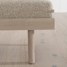 Wilshire bench, Muskoka Living Collection - Shown in Arlo Oatmeal. Oak finished in Alpaca Wilshire / Super White.