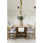 Arch dining chair, shown in Sintra Taupe. Oak finished in Natural. | Muskoka Living Collection