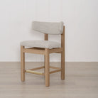 Arch Counter Stool, Shown in Belgian Fog. Oak finished in Natural | Muskoka Living Collection