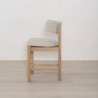 Arch Counter Stool, Shown in Belgian Fog. Oak finished in Natural | Muskoka Living Collection