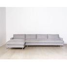 Avilia Sectional, Shown in right chaise slipcovered Retro Grey. Oak finished in Natural. | Muskoka Living Collection