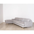 Avilia Sectional, Shown in right chaise slipcovered Retro Grey. Oak finished in Natural. | Muskoka Living Collection