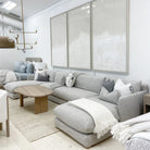 Birch Sectional, Muskoka Living Collection - Shown in slipcovered Belgian Mulberry