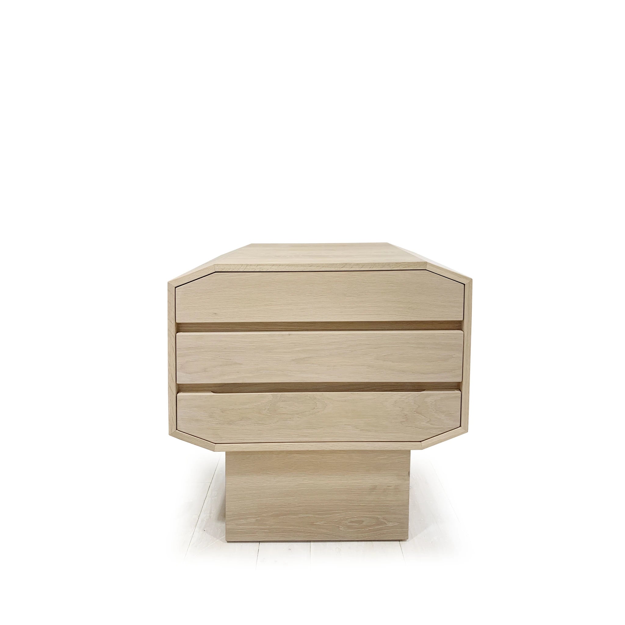 Brighton nightstand, shown in Mint White Smoke Finish | Muskoka Living Collection