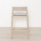 Shown with Retro Light Grey cushion. Oak finished in Mint White / Natural