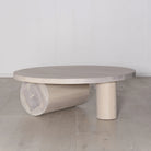 Aubrey Round Coffee Table, Muskoka Living Collection - Oak finished in Nordic White / Natural