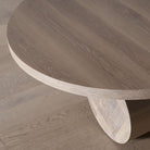 Aubrey Round Coffee Table, Muskoka Living Collection - Oak finished in Nordic White / Natural