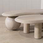 Melo Double Coffee Tables, Muskoka Living Collection - Shown in Alpaca White Smoke. Made to order at our LA Workshop.