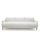 Duke Sofa, Muskoka Living Collection - Shown in Upholstered Frame Natural. Oak finished in Mint White / Natural.