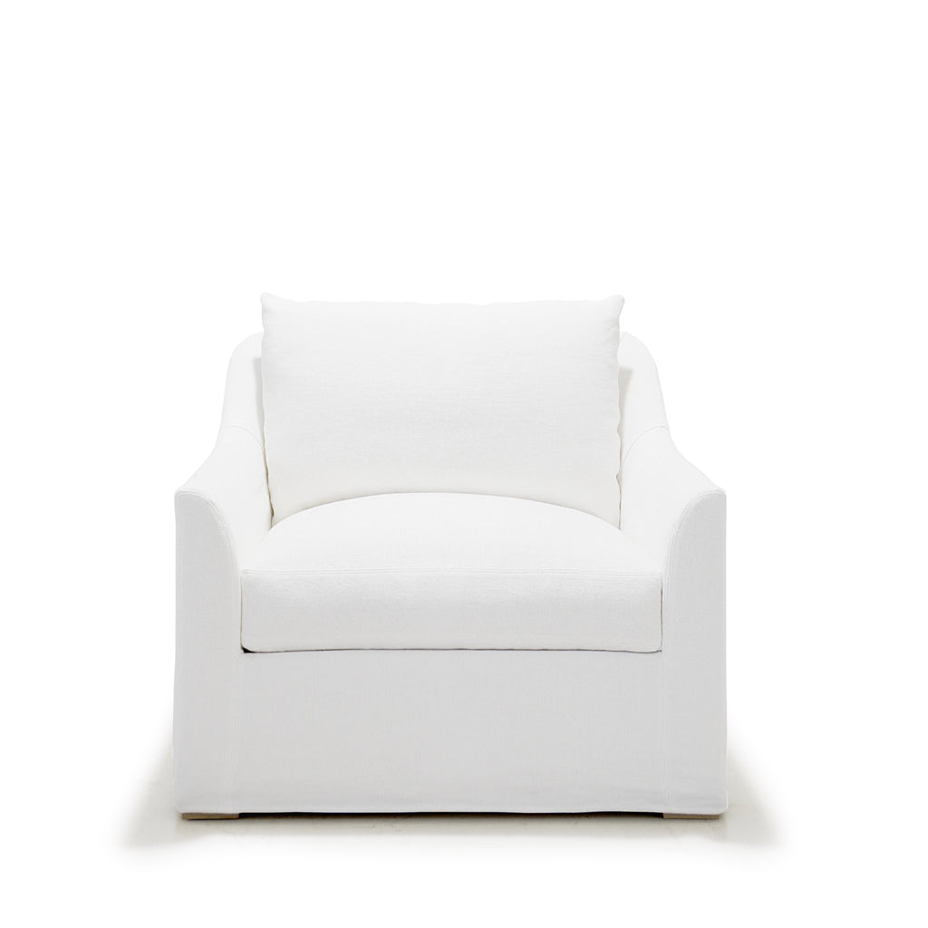 Jasper Chair, shown in Slipcovered, Frame White | Muskoka Living Collection