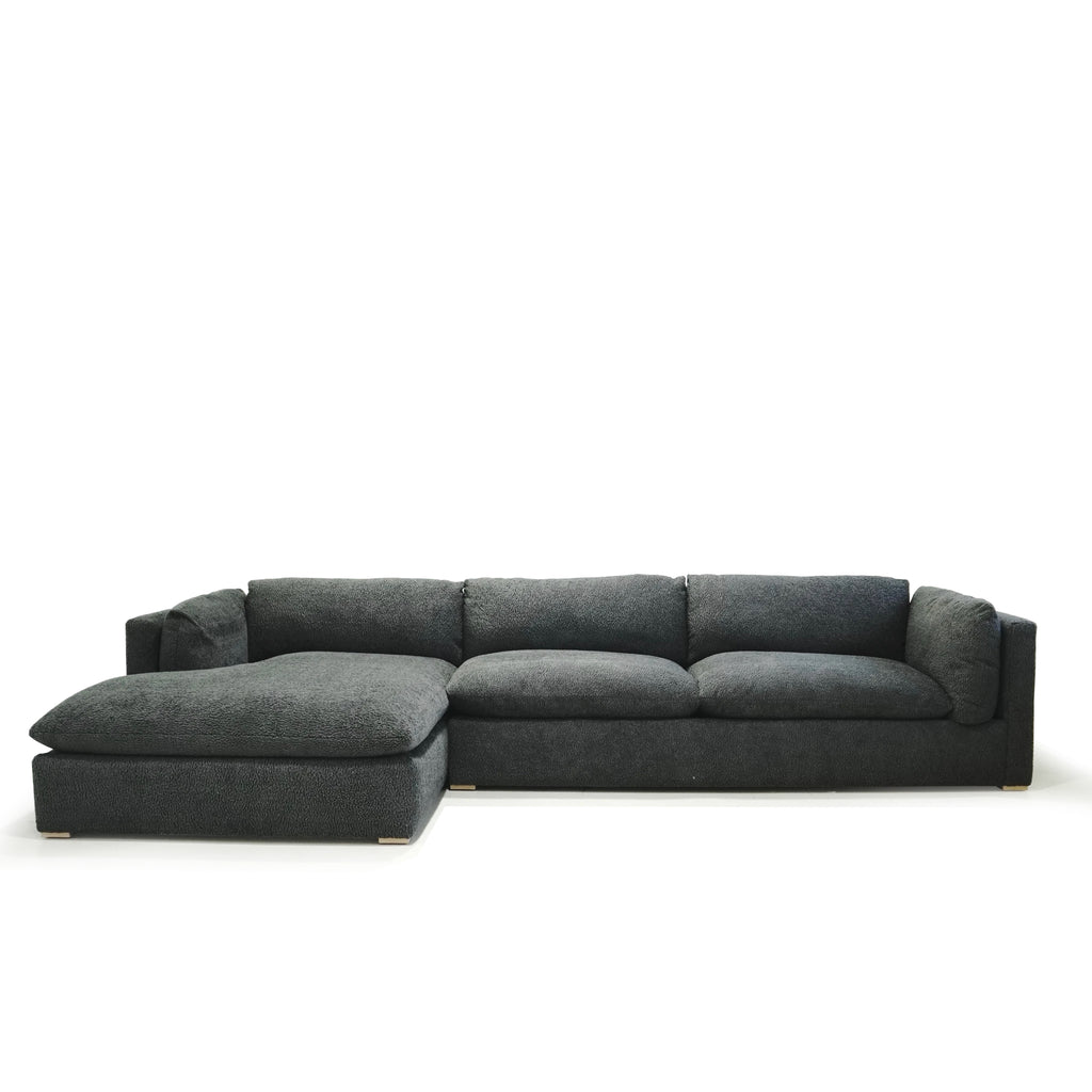 Monterey Sectional, Muskoka Living Collection - Shown in right chaise upholstered Sheepskin Charcoal