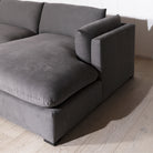 Monterey U sectional, Muskoka Living Collection - Shown in upholstered custom fabric. Legs finished in Black / Black.