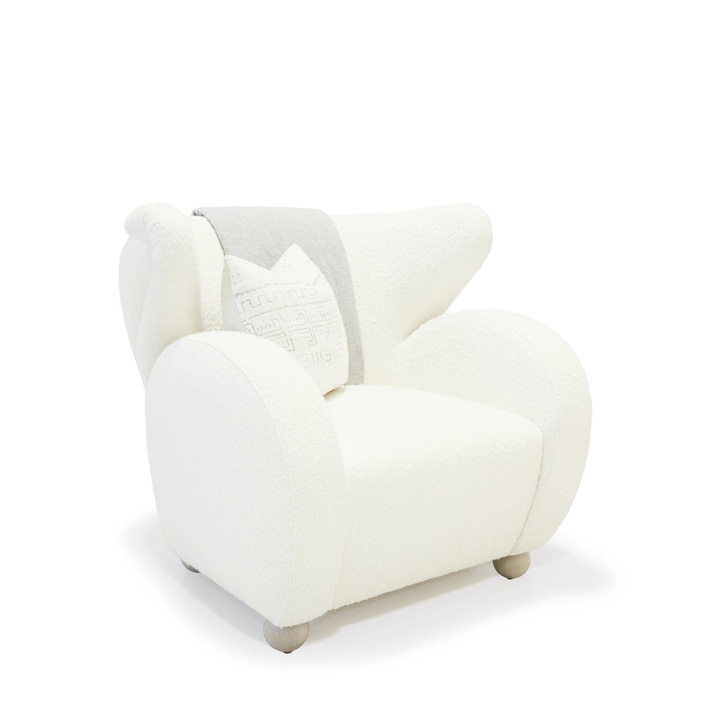 Optic Chair, Muskoka Living Collection - Shown in Berber White. Oak finished in Nordic White/Natural. 