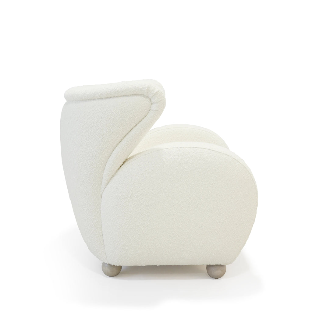 Optic Chair, Muskoka Living Collection - Shown in Berber White. Oak finished in Nordic White/Natural. 