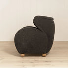 Optic Chair, Muskoka Living Collection - Shown in Sheepskin Charcoal. Oak finished in Natural. 