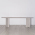 Otis Curved Desk, Muskoka Living Collection - Otis Desk, Muskoka Living Collection - Shown in Alpaca White / Smoke.