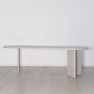 Otis Curved Desk, Muskoka Living Collection - Otis Desk, Muskoka Living Collection - Shown in Alpaca White / Smoke.