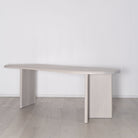 Otis Curved Desk, Muskoka Living Collection - Otis Desk, Muskoka Living Collection - Shown in Alpaca White / Smoke.