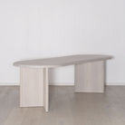 Otis Curved Desk, Muskoka Living Collection - Otis Desk, Muskoka Living Collection - Shown in Alpaca White / Smoke.