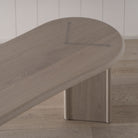 Otis Curved Desk, Muskoka Living Collection - Otis Desk, Muskoka Living Collection - Shown in Alpaca White / Smoke.