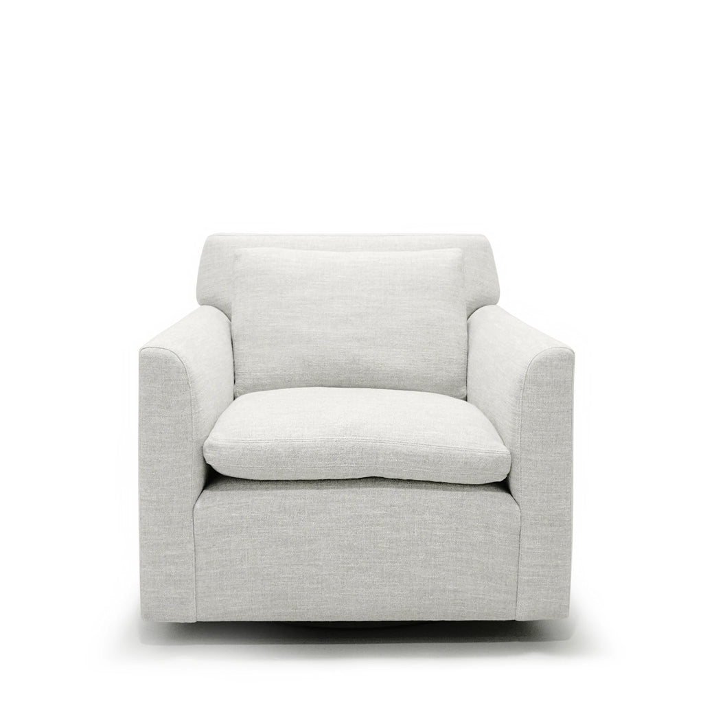 Provo Chair, Muskoka Living Collection - Shown in swivel, upholstered Belgian Fog