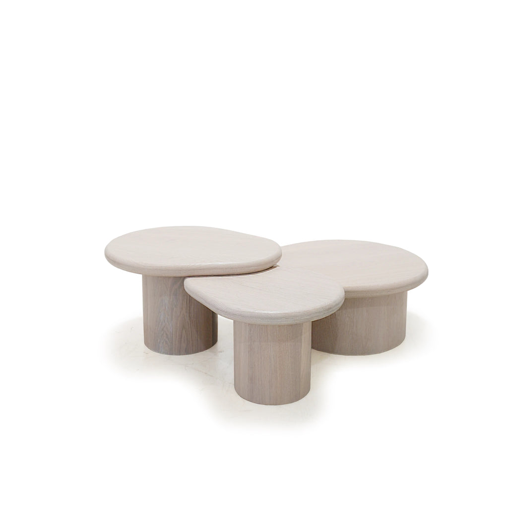 River Coffee Table, Muskoka Living Collection - Set of 3. Shown in Nordic White Natural.