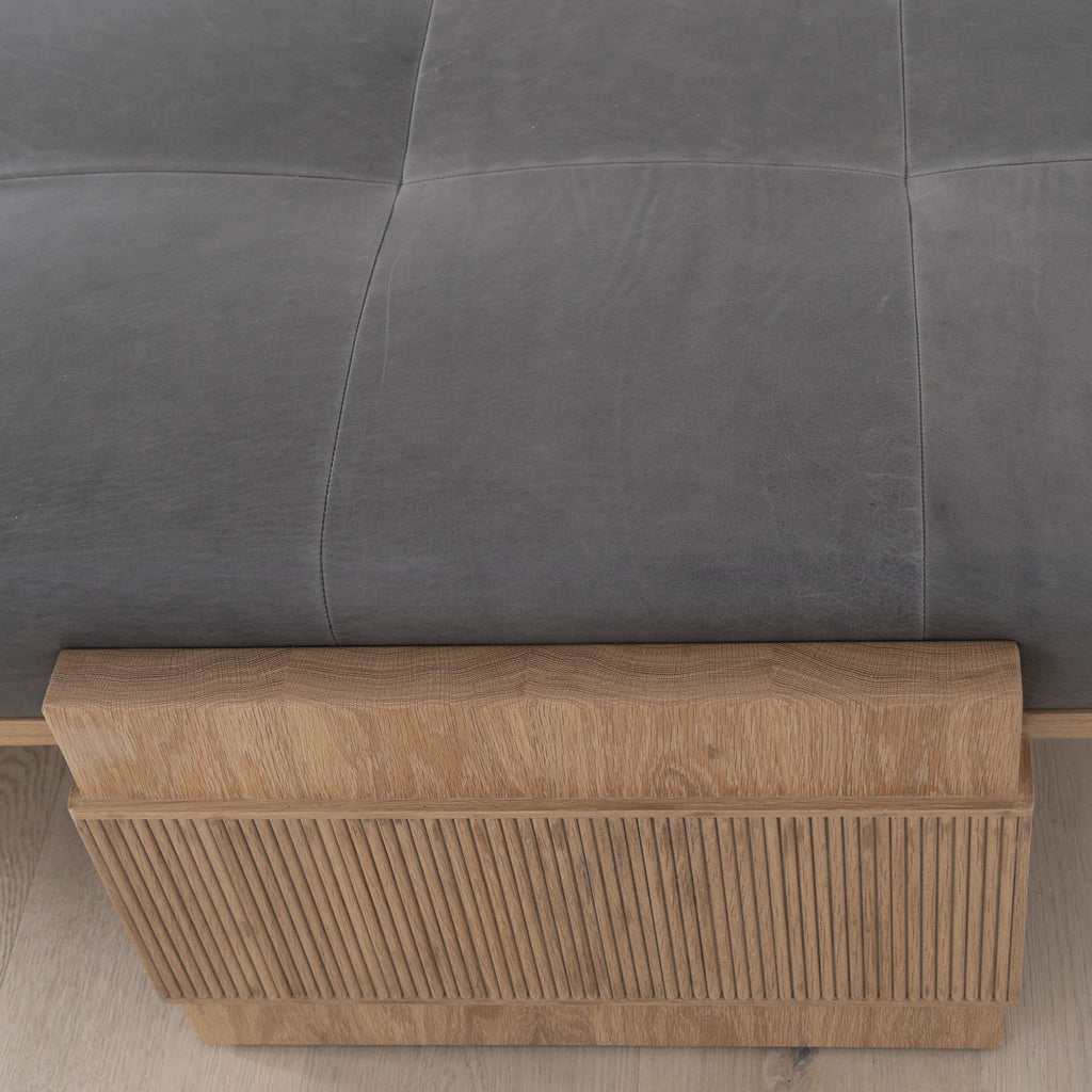 Rosehill Coffee Table, Muskoka Living Collection - Shown in Leather. Oak finished in Smoke.