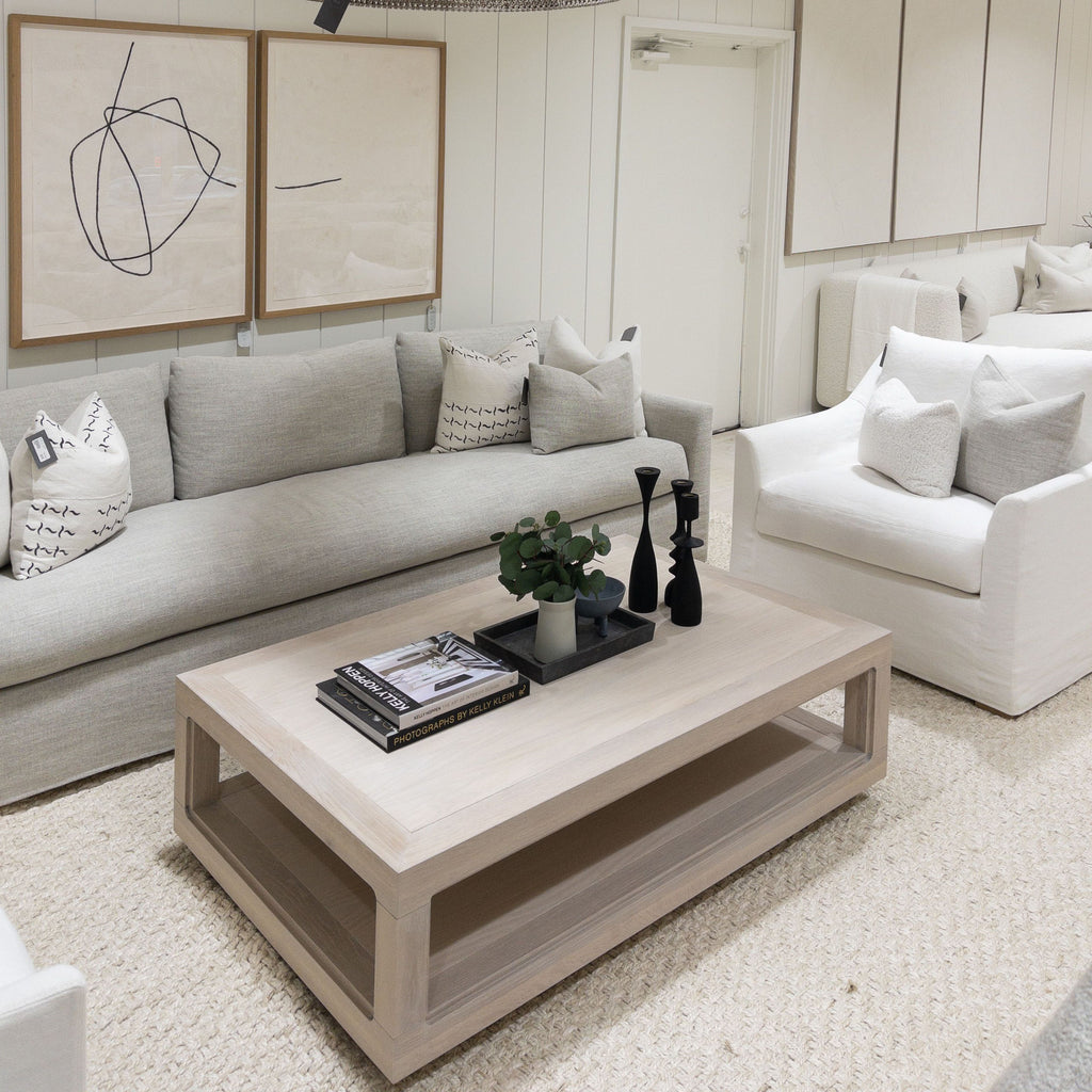 Somerset Coffee Table, Muskoka Living Collection - Shown in Nordic White Smoke finish