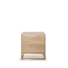 Structure - Brass Base Nightstand, Muskoka Living Collection - Shown in Smoke with Brass Base