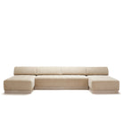 Tommy Sectional, Muskoka Living Collection - Shown in Mambo Cashew, with Sintra Hemp inside cushion; Mint White / Smoke finish