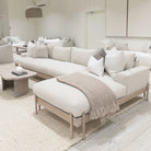 Union Sectional, Muskoka Living Collection - Shown in Belgian Oatmeal, Mint White / Super White Finish