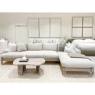 Union Sectional, Muskoka Living Collection - Shown in Belgian Oatmeal, Mint White / Super White Finish